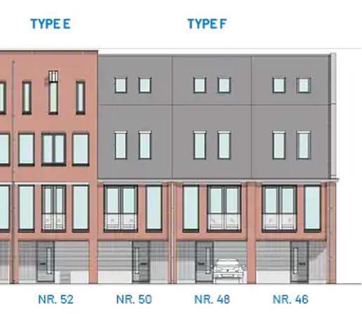 Voorgevel Rijnkade 52 - 46