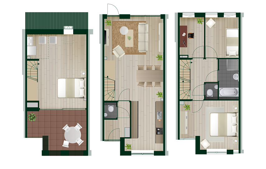 Plattegrond impressie Wilhelmina A